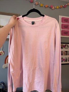 wild fable Light Pink Long Sleeve Crewneck Tee